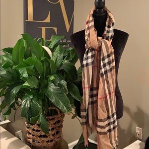 Burberry Giant Check Gauze Scarf